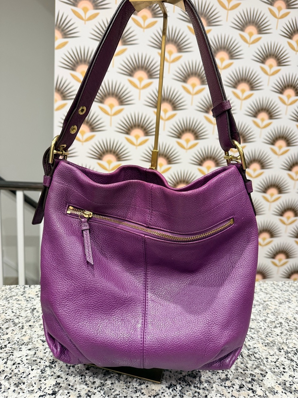 Coach Y2K Purple Leather Shoulder Bag - Picture 4 of 7